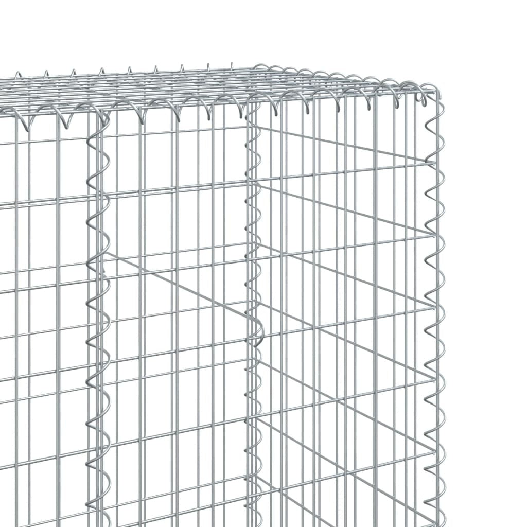 vidaXL Coș gabion cu capac, 1200x50x200 cm, fier galvanizat