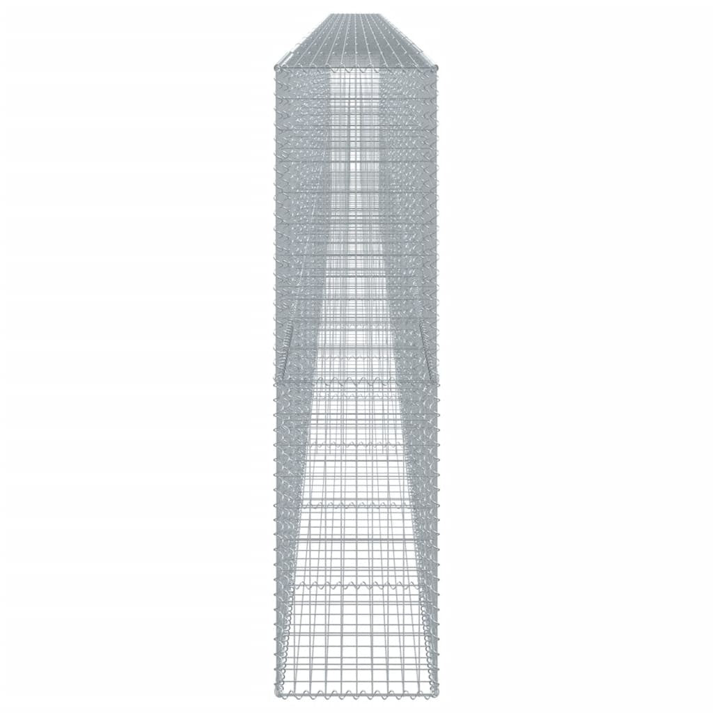 vidaXL Coș gabion cu capac, 1200x50x200 cm, fier galvanizat