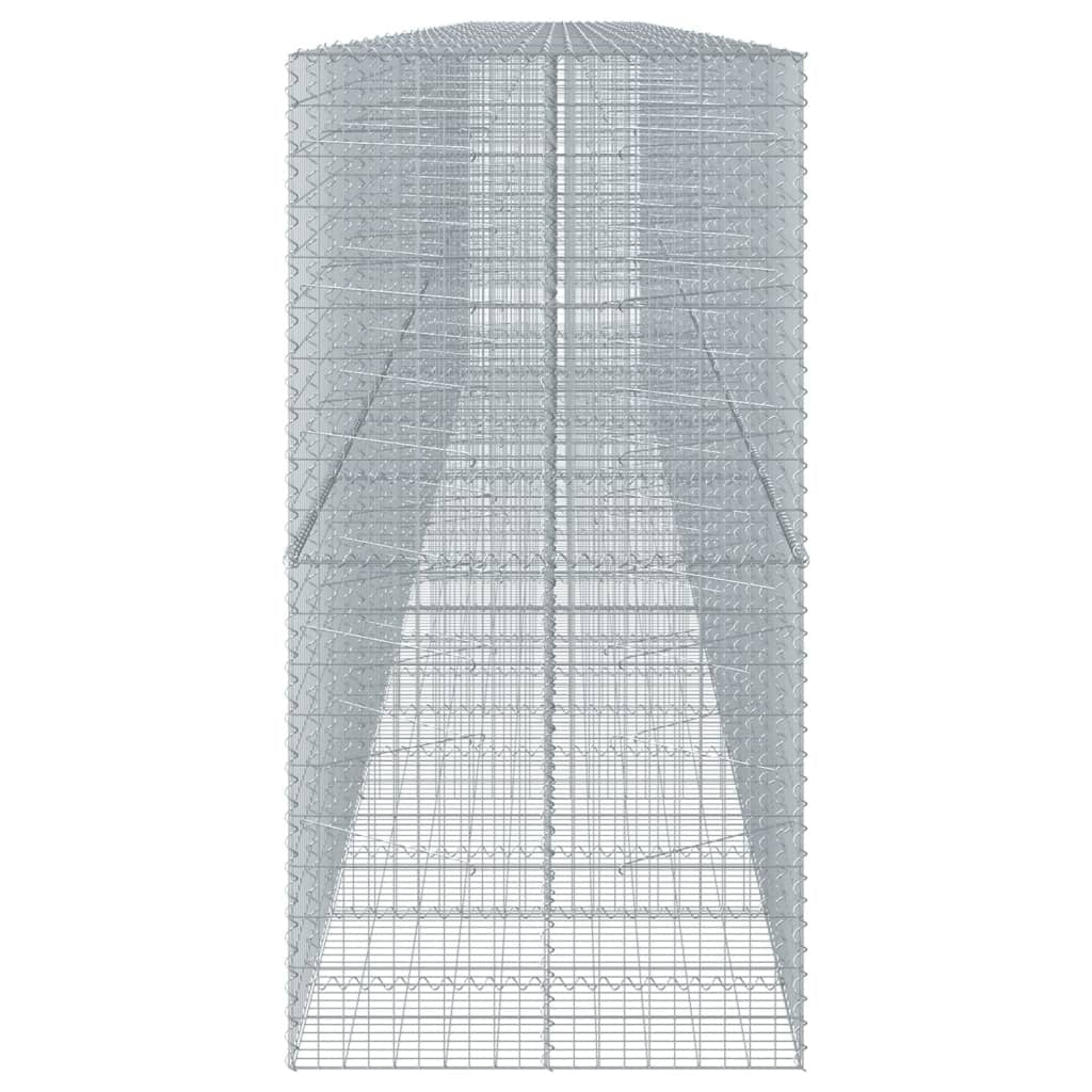 vidaXL Coș gabion cu capac, 1150x100x200 cm, fier galvanizat