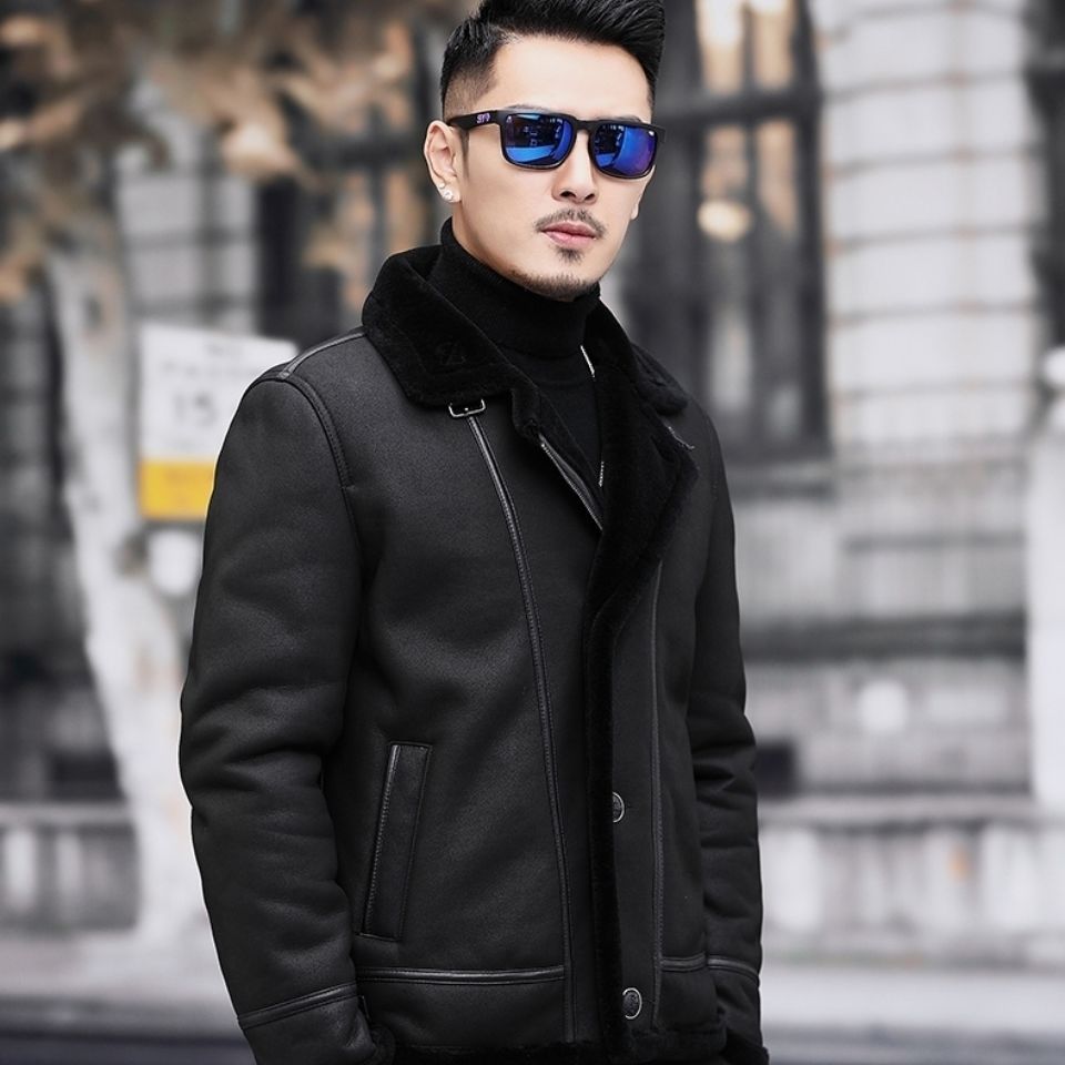 Fashion Personality Fur Integrated Men's Short Coat