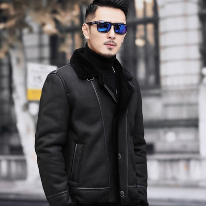 Fashion Personality Fur Integrated Men's Short Coat