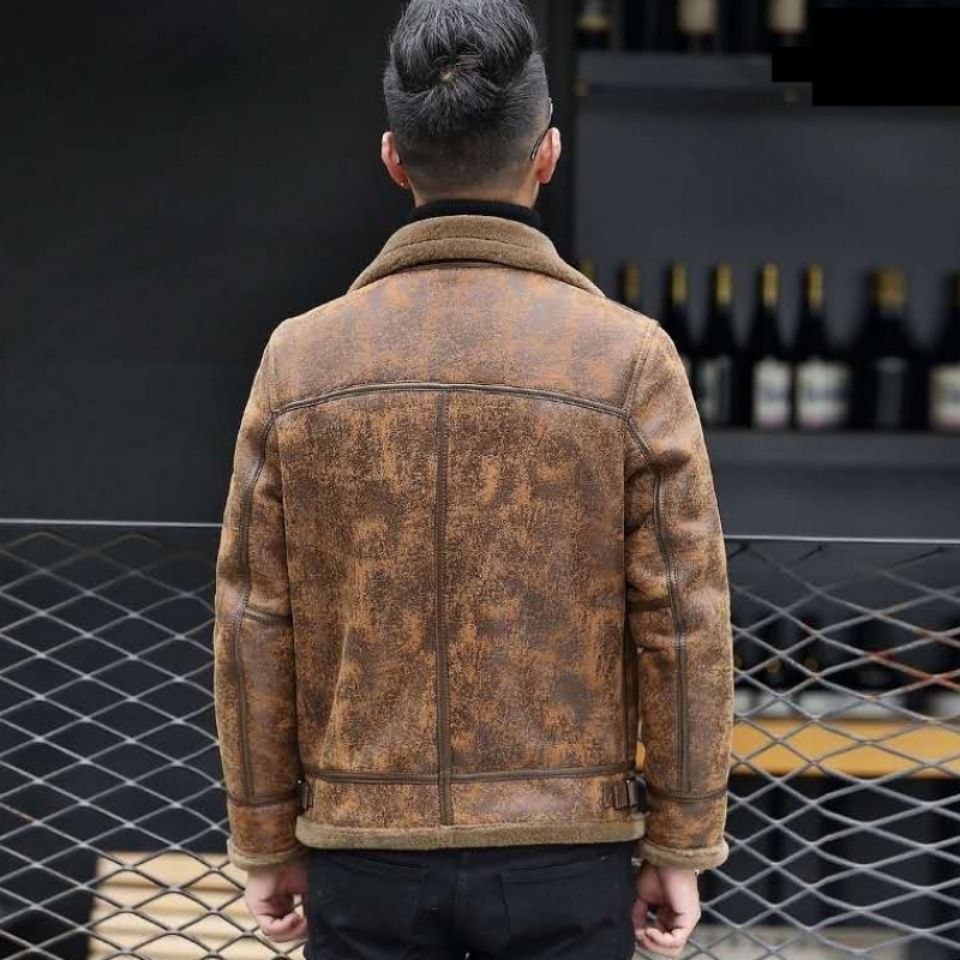 Fashion Personality Fur Integrated Men's Short Coat