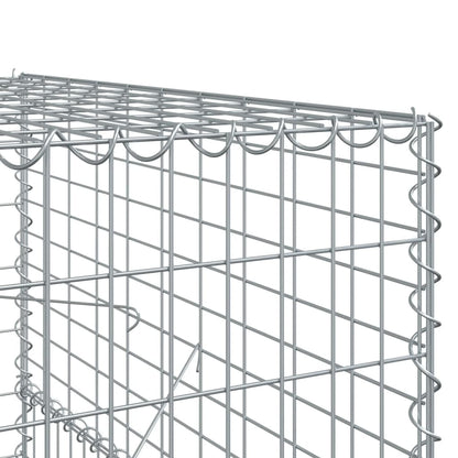 vidaXL Coș gabion cu capac, 900x100x150 cm, fier galvanizat