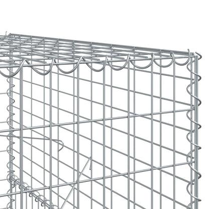 vidaXL Coș gabion cu capac, 1100x100x150 cm, fier galvanizat