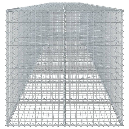 vidaXL Coș gabion cu capac, 1100x100x100 cm, fier galvanizat