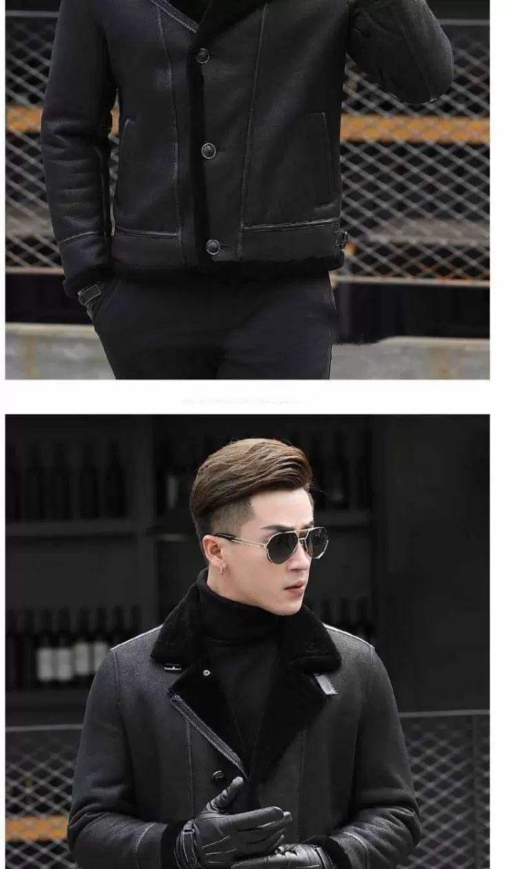 Fashion Personality Fur Integrated Men's Short Coat