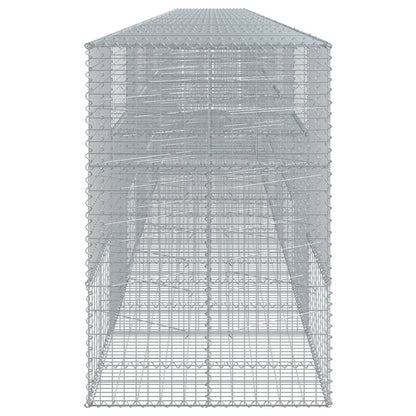 vidaXL Coș gabion cu capac, 1200x100x150 cm, fier galvanizat