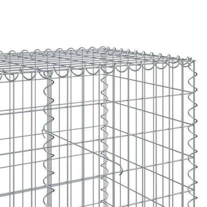 vidaXL Coș gabion cu capac, 1100x100x100 cm, fier galvanizat