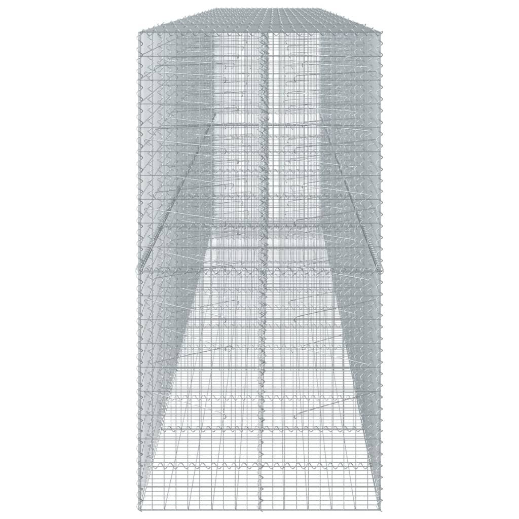 vidaXL Coș gabion cu capac, 700x100x200 cm, fier galvanizat