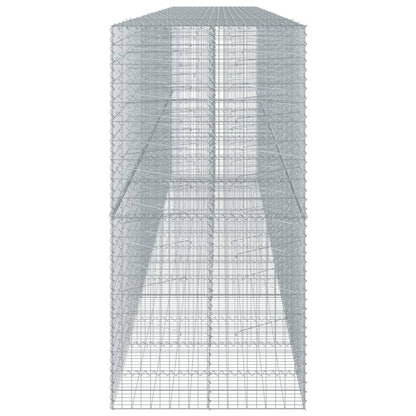 vidaXL Coș gabion cu capac, 700x100x200 cm, fier galvanizat