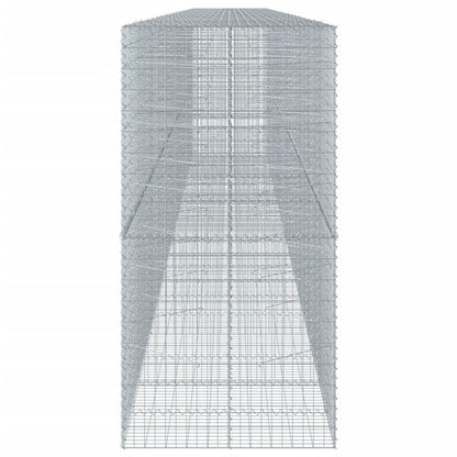 vidaXL Coș gabion cu capac, 1100x100x200 cm, fier galvanizat