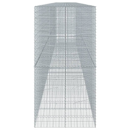 vidaXL Coș gabion cu capac, 1200x100x200 cm, fier galvanizat