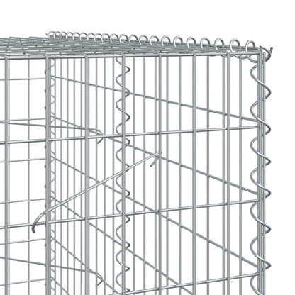 vidaXL Coș gabion cu capac, 1200x100x200 cm, fier galvanizat