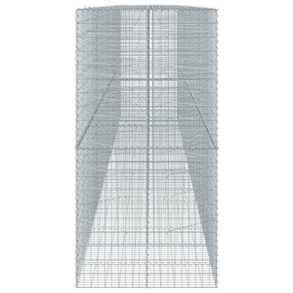 vidaXL Coș gabion cu capac, 850x100x200 cm, fier galvanizat