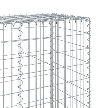 vidaXL Coș gabion cu capac, 1200x50x200 cm, fier galvanizat