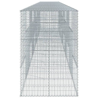 vidaXL Coș gabion cu capac, 1000x100x150 cm, fier galvanizat